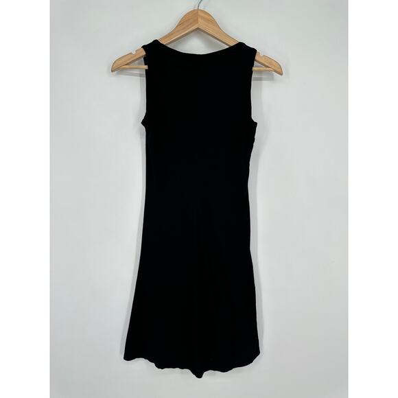A.L.C Lelah Ruched Mini Tank Dress Scoop Neck Sleeveless Black - Picture 10 of 15